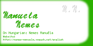 manuela nemes business card